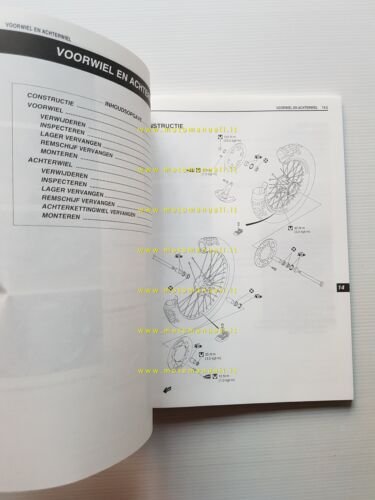 Suzuki RM 125 2007 manuale uso manutenzione officina olandese originale