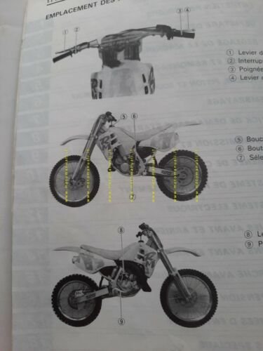 Suzuki RM 125 Cross 1990 manuale uso originale Francese workshop …