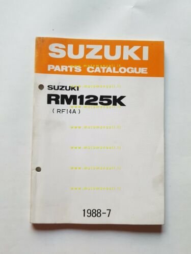 Suzuki RM 125 K cross 1988 catalogo ricambi originale spare …
