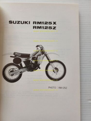 Suzuki RM 125 X-Z cross 1981-82 catalogo ricambi originale spare …