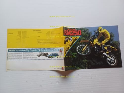 Suzuki RM 250 1983 depliant originale inglese