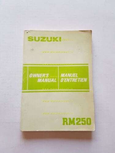 Suzuki RM 250 1983 manuale uso manutenzione originale INGLESE FRANCESE
