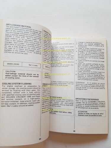 Suzuki RM 250 1983 manuale uso manutenzione originale INGLESE FRANCESE