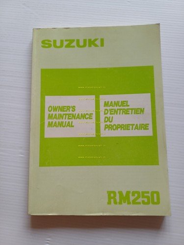 Suzuki RM 250 1988-89 Cross manuale uso manutenzione originale