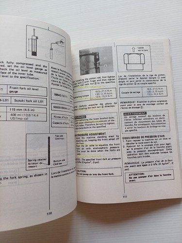 Suzuki RM 250 1988-89 Cross manuale uso manutenzione originale