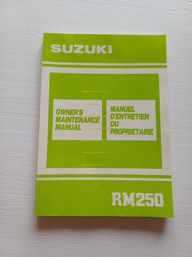 Suzuki RM 250 1989-90 Cross manuale uso manutenzione originale