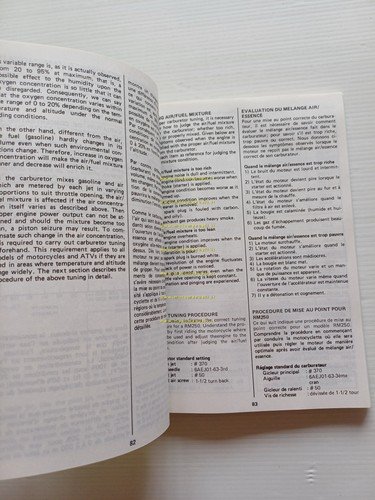 Suzuki RM 250 1989-90 Cross manuale uso manutenzione originale