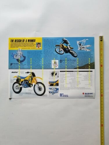 SUZUKI RM 250 Cross 1987-88 depliant INGLESE originale moto