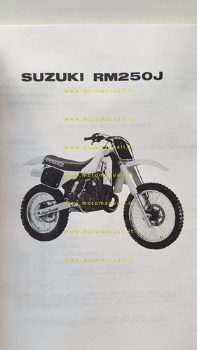 SUZUKI RM 250 J 1987-88 catalogo ricambi originale Spare Parts …