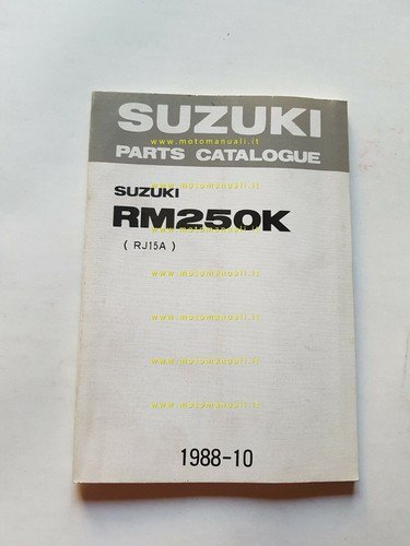 SUZUKI RM 250 K Cross 1988 catalogo ricambi originale Spare …