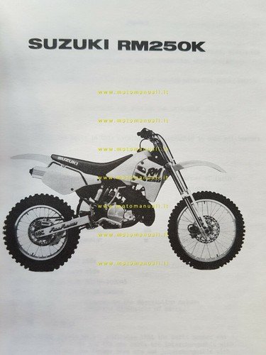 SUZUKI RM 250 K Cross 1988 catalogo ricambi originale Spare …
