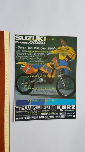 Suzuki RM 250 L 1990 Team Kurz depliant originale TEDESCO