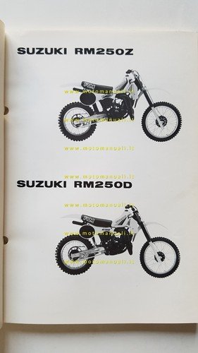 Suzuki RM 250 Z - D Cross 1982-83 catalogo ricambi …