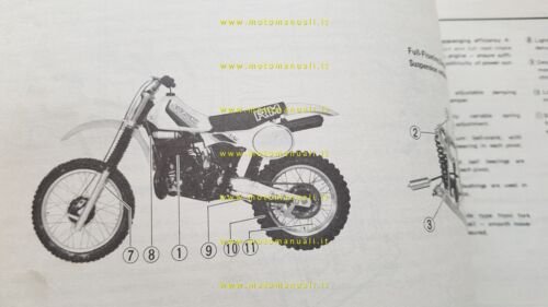 Suzuki RM 465 1981-82 Cross manuale uso manutenzione originale