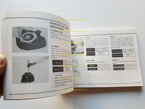 Suzuki RM 465 1981-82 manuale uso manutenzione originale