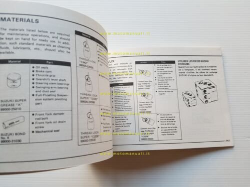 Suzuki RM 465 1981-82 manuale uso manutenzione originale