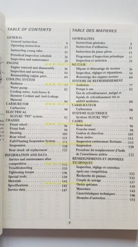 Suzuki RM 80 H 1983 Cross manuale uso manutenzione originale