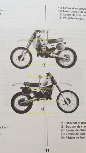 Suzuki RM 80 H 1983 Cross manuale uso manutenzione originale