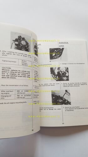 Suzuki RM 80 H 1983 Cross manuale uso manutenzione originale
