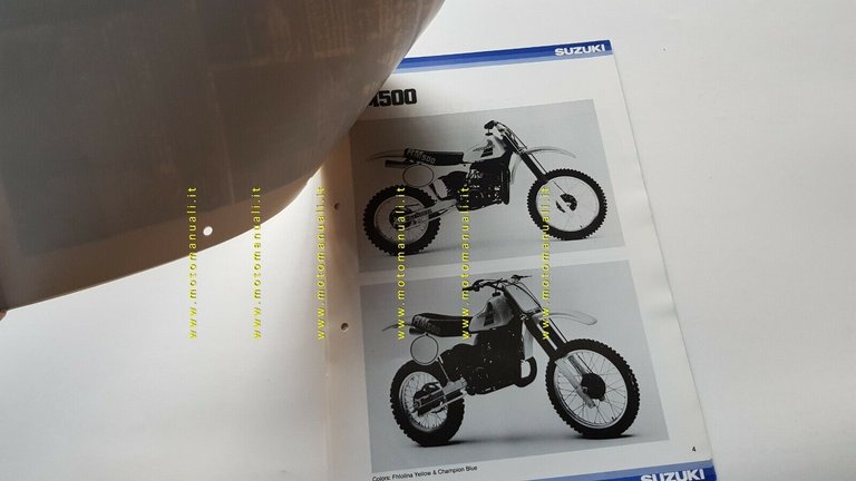 Suzuki RM Series 1984 opuscolo tecnico cartella stampa INGLESE press …