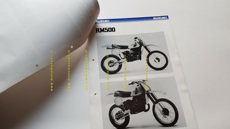 Suzuki RM Series 1984 opuscolo tecnico cartella stampa INGLESE press …