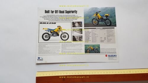 Suzuki RM X 250 1990 depliant originale inglese