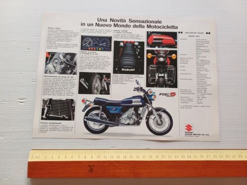 SUZUKI Rotary RE-5 Wankel 1975 depliant italiano originale