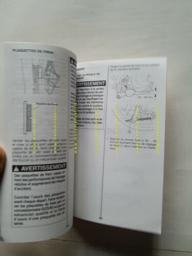 SUZUKI RV 125 2002 manuale uso manutenzione FRANCESE originale