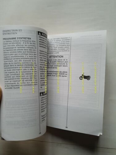 SUZUKI RV 125 2002 manuale uso manutenzione FRANCESE originale