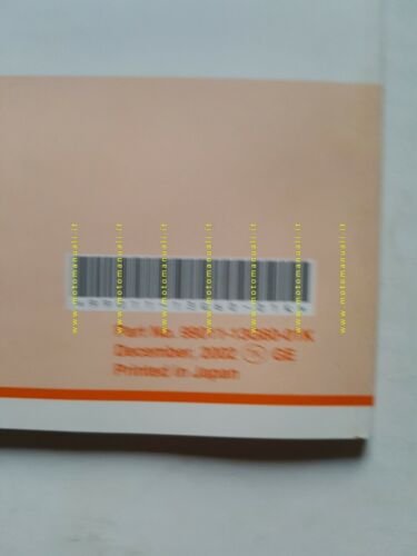 SUZUKI RV 125 2002 manuale uso manutenzione TEDESCO originale