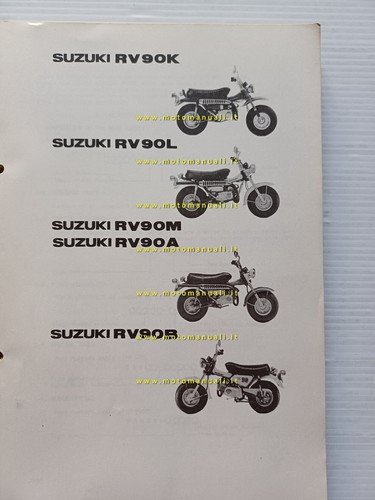Suzuki RV 90 K-L-M-A-B 1976 catalogo ricambi originale spare parts …