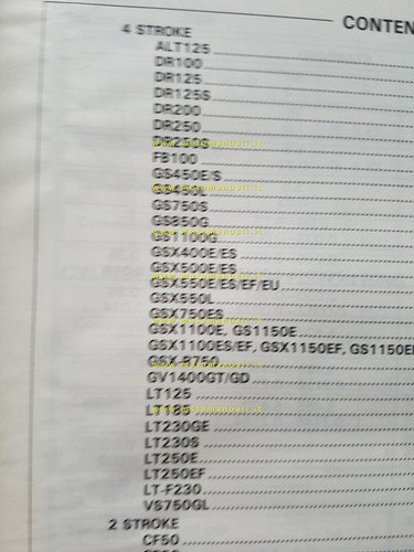 Suzuki Service Data modelli 4 e 2 tempi 1986 manuale …