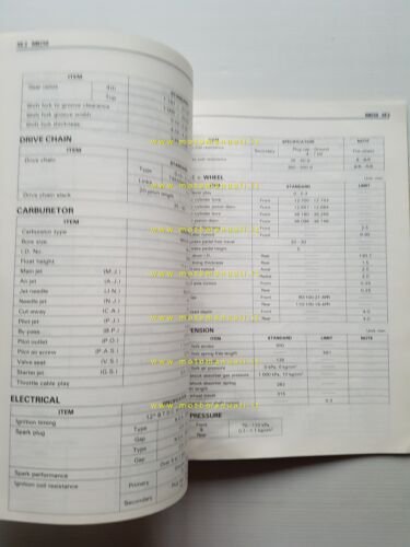 Suzuki Service Data modelli 4 e 2 tempi 1986 manuale …
