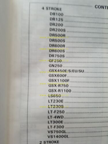 Suzuki Service Data modelli 4 e 2 tempi 1988 manuale …