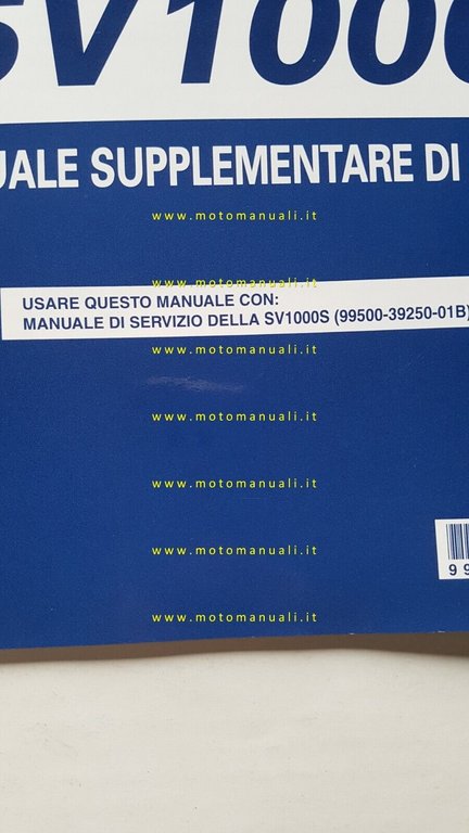 Suzuki SV 1000 AGGIORNAMENTO 2003 manuale officina ITALIANO originale