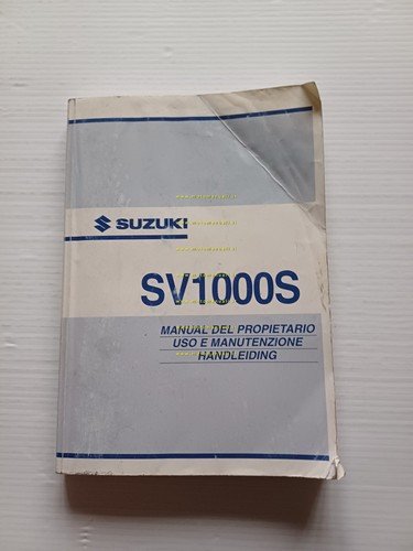 SUZUKI SV 1000 S 2002-03 manuale uso manutenzione libretto italiano …