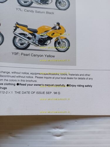 Suzuki SV 650 - SV 650 S 1998 depliant originale …