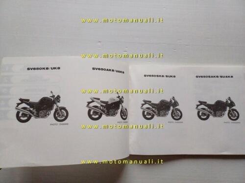 Suzuki SV 650 2007 catalogo ricambi ORIGINALE spare parts catalogue