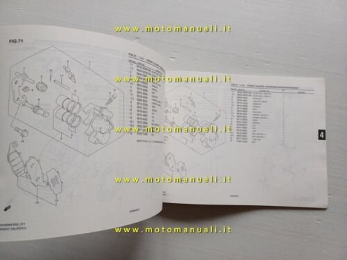 Suzuki SV 650 2007 catalogo ricambi ORIGINALE spare parts catalogue