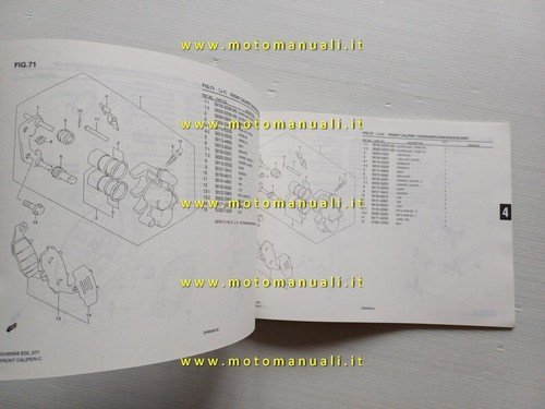 Suzuki SV 650 2007 catalogo ricambi ORIGINALE spare parts catalogue