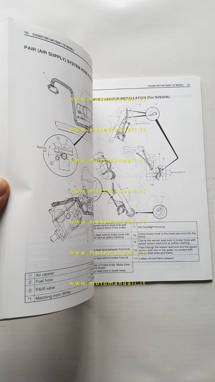 Suzuki SV 650-S-A-SA AGGIORNAMENTO 2007 manuale officina INGLESE originale