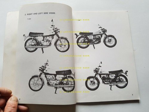 SUZUKI T 350 - T 250 1969 manuale officina INGLESE …