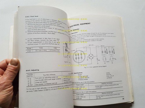 SUZUKI T 350 - T 250 1969 manuale officina INGLESE …