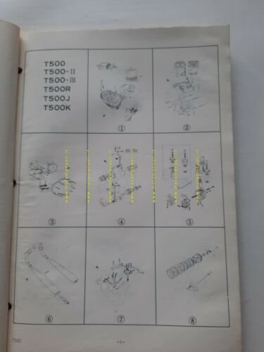SUZUKI T 500 -II -III -R -J -K 1972 catalogo …
