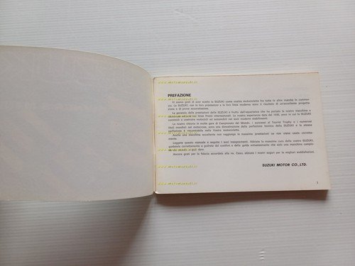 Suzuki T 500 1973 manuale uso manutenzione libretto ITALIANO originale