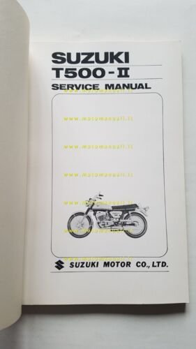 Suzuki T 500 II 1969 manuale officina INGLESE originale Workshop …