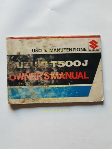 Suzuki T 500 J 1971 manuale uso manutenzione originale ITALIANO …