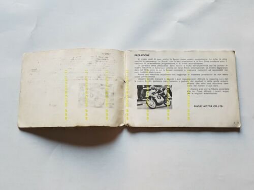 Suzuki T 500 J 1971 manuale uso manutenzione originale ITALIANO …
