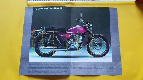 Suzuki T 500 R 1972 depliant originale ITALIANO genuine brochure