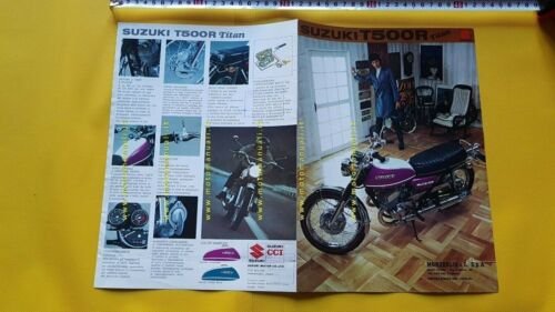 Suzuki T 500 R 1972 depliant originale ITALIANO genuine brochure